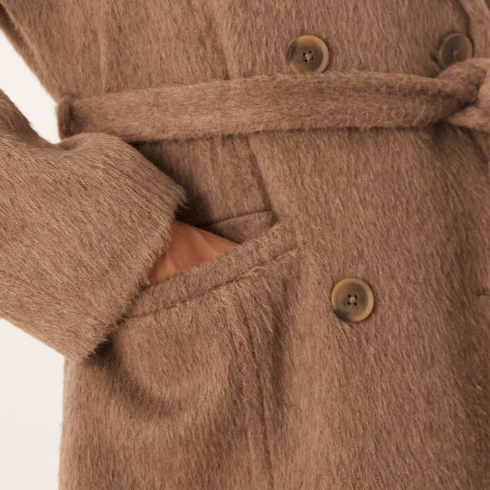 Women's Brown Double-Breasted Coat! NWOT - Picture 4 of 5